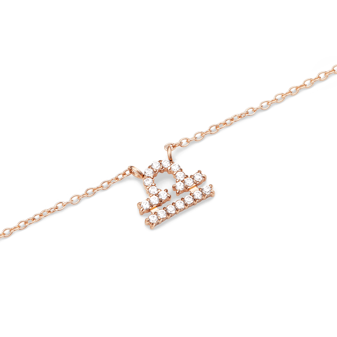 Daniel Wellington Zodiac Crystal Necklace Rose Gold