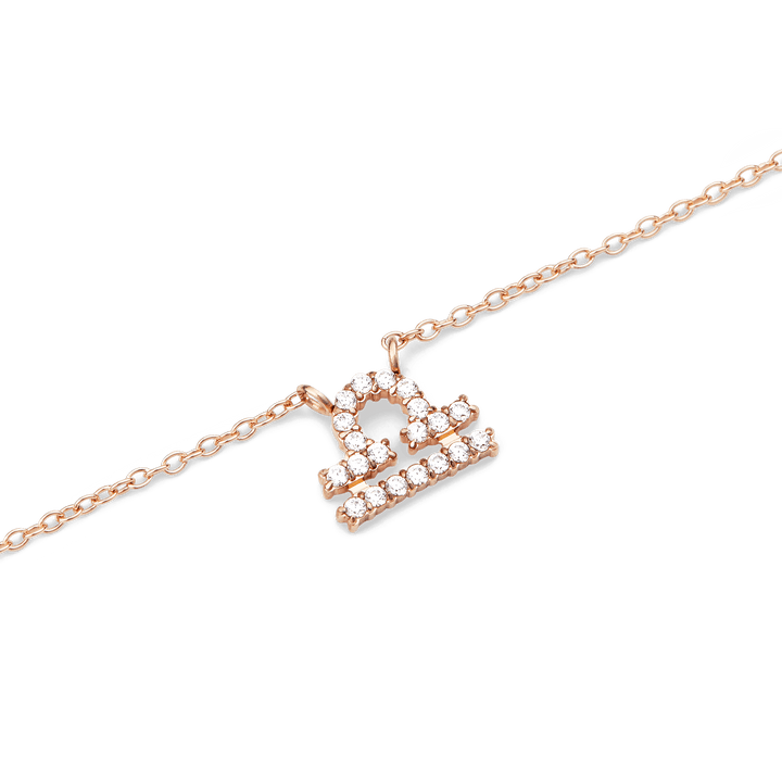 Daniel Wellington Zodiac Crystal Necklace Rose Gold