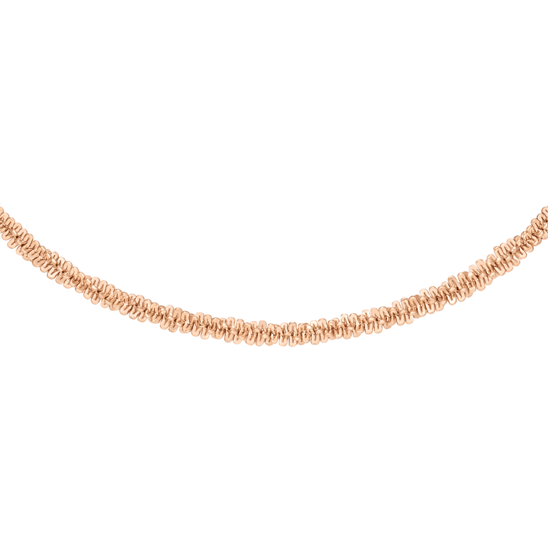 Daniel Wellington Elan Twisted Chain Necklace Long Rose Gold