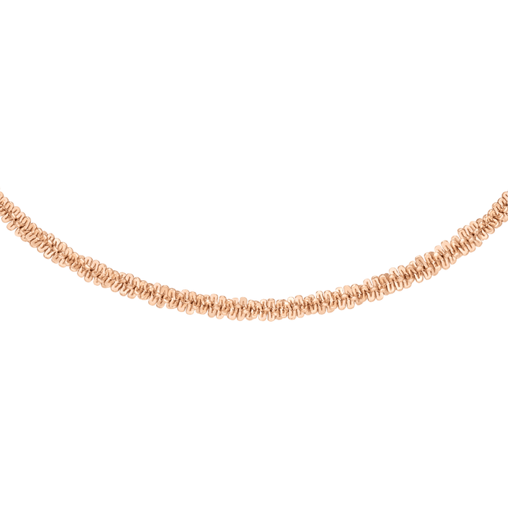 Daniel Wellington Elan Twisted Chain Necklace Long Rose Gold