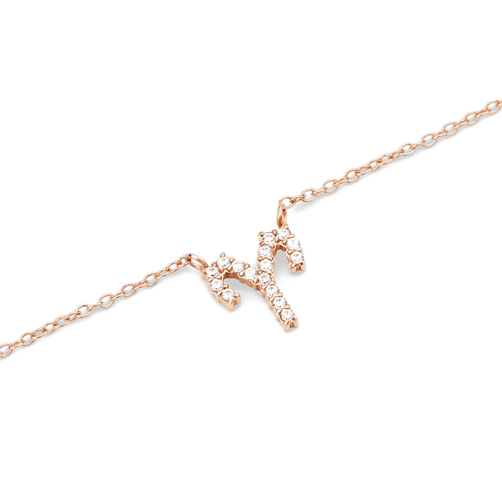 Daniel Wellington Zodiac Crystal Necklace Rose Gold