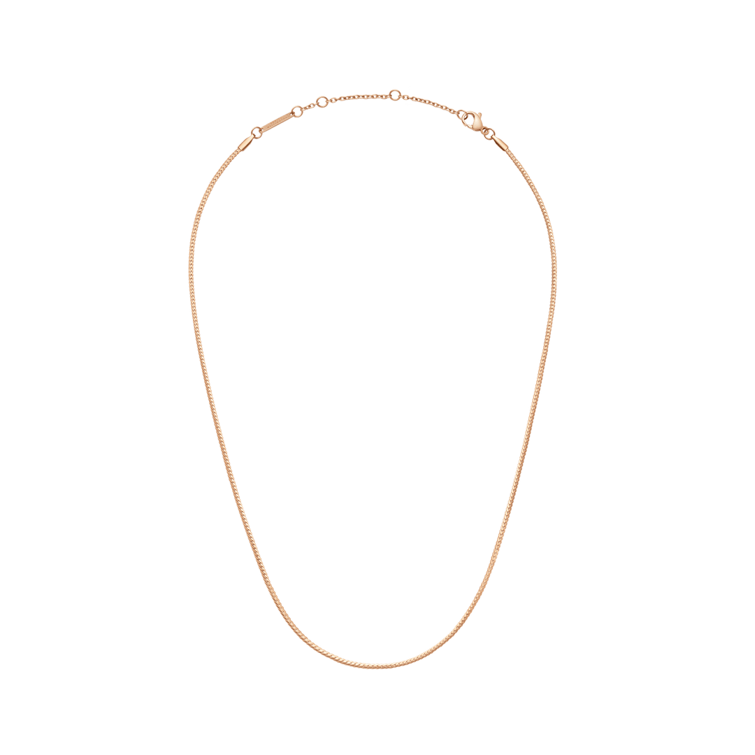 Daniel Wellington Elan Flat Chain Necklace Short Rose Gold