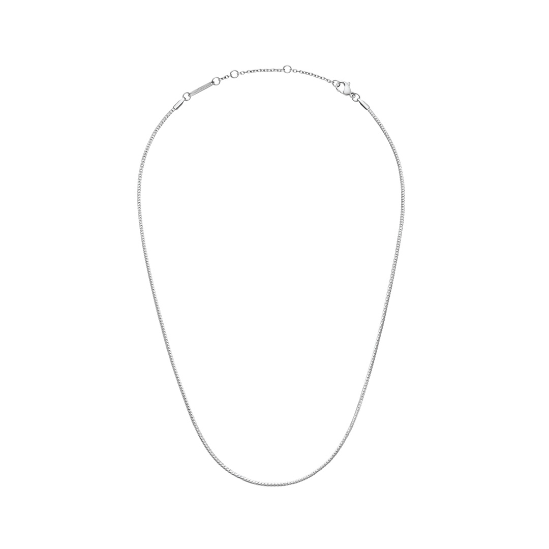 Daniel Wellington Elan Flat Chain Necklace Short Silver