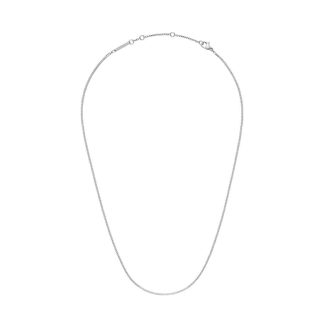 Daniel Wellington Elan Box Chain Necklace Long Silver