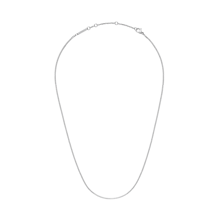 Daniel Wellington Elan Box Chain Necklace Long Silver