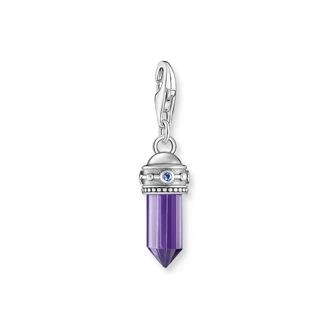 THOMAS SABO Hexagon Charm with Imitation Amethyst and Fine Symbols