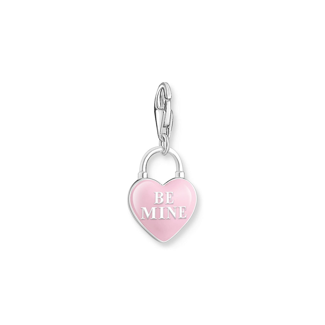 THOMAS SABO Charm Pendant Pink Heart Padlock Silver