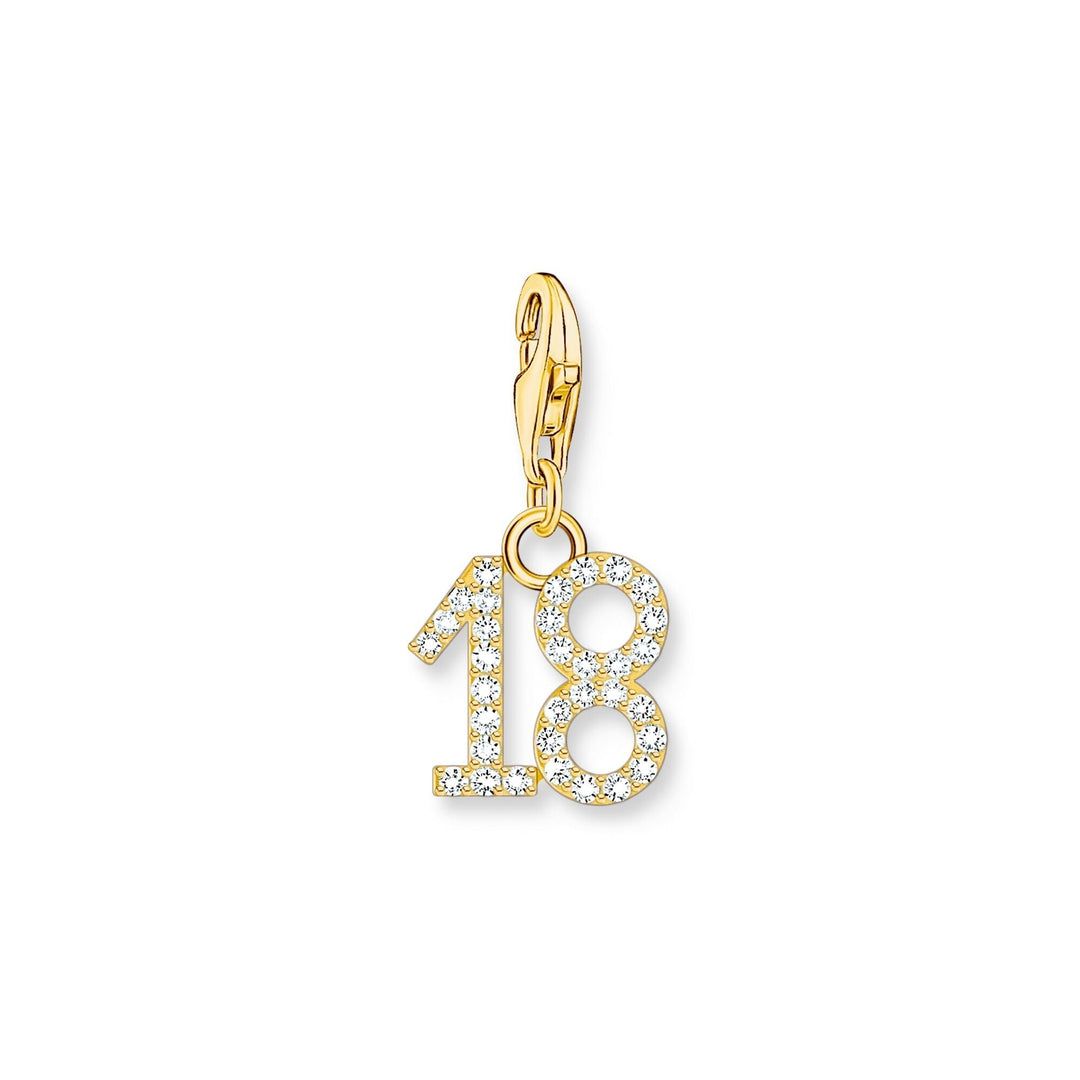 THOMAS SABO Charm Pendant Number "18" Gold