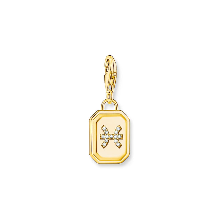 THOMAS SABO Charm Pendant Pisces Zodiac Sign Gold