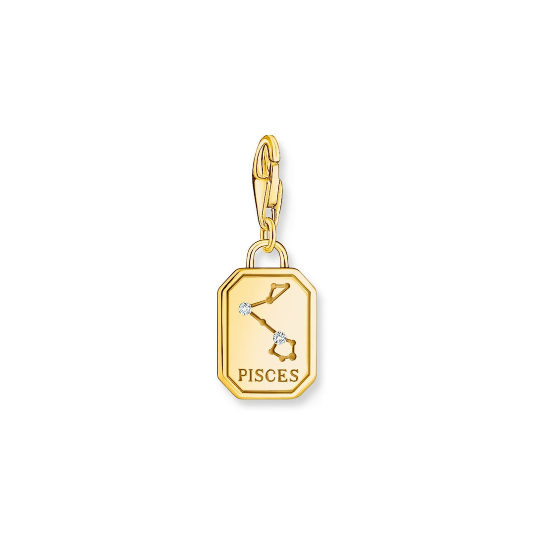 THOMAS SABO Charm Pendant Pisces Zodiac Sign Gold