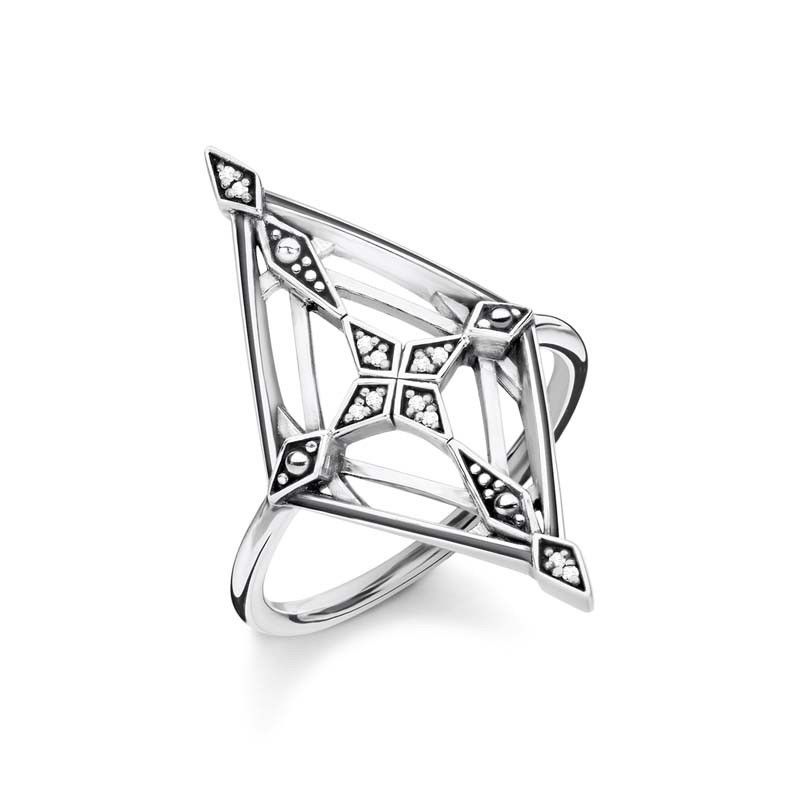 Thomas Sabo Sterling Silver Diamond Vintage Cross Ring D_TR0040 - Lyncris Jewellers