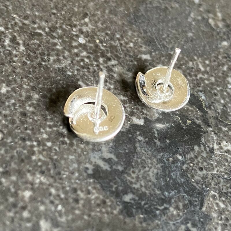 Sterling Silver Twirl Stud Earrings LJ10045