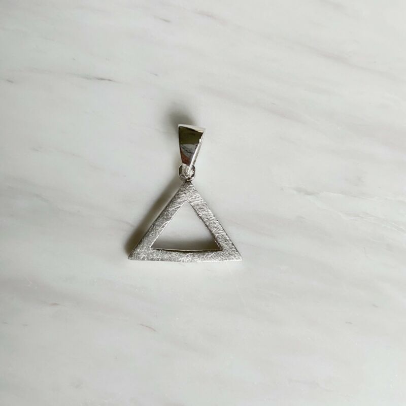 Sterling Silver Triangle Pendant LJ8865