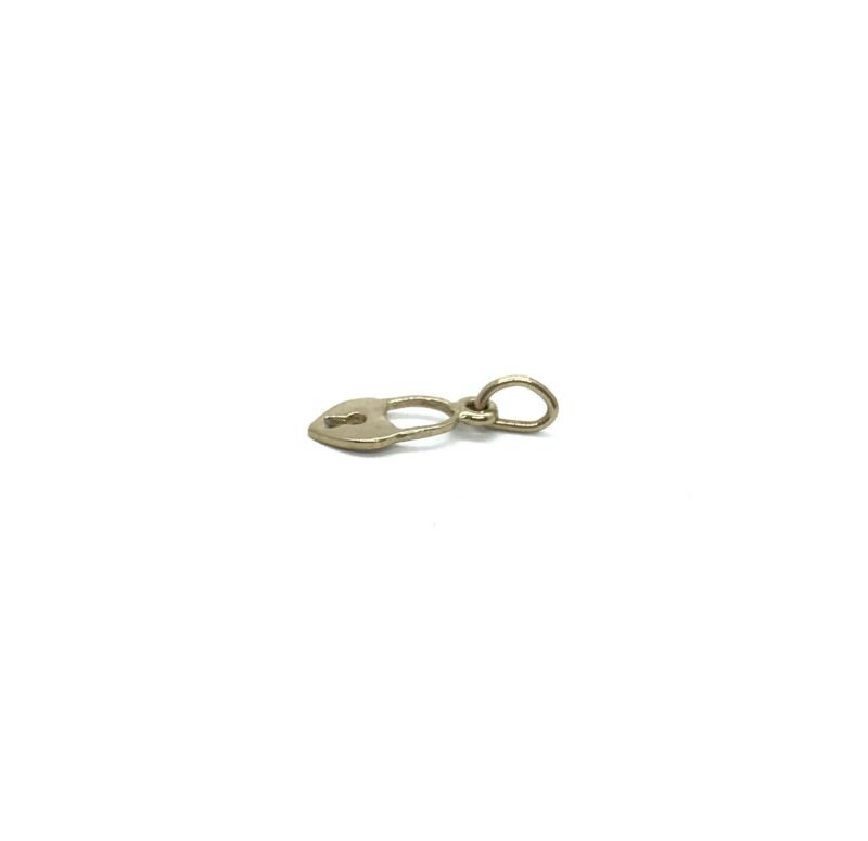 375 9ct Yellow Gold Love Heart Padlock Lock Charm/Pendant - Lyncris Jewellers