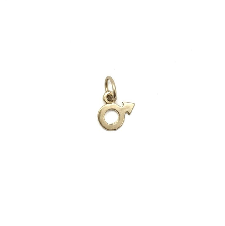 375 9ct Yellow Gold Male Symbol Charm/Pendant - Lyncris Jewellers