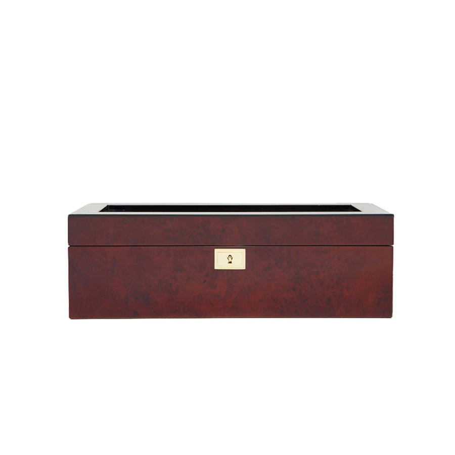 Wolf Savoy 5 Piece Watch Box Burlwood | The Jewellery Boutique Australia