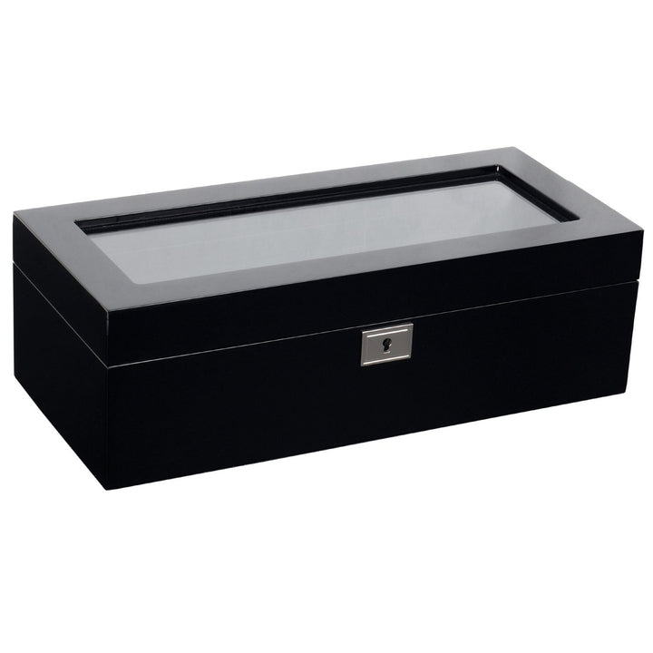 Wolf Savoy 5 Piece Watch Box Black | The Jewellery Boutique Australia