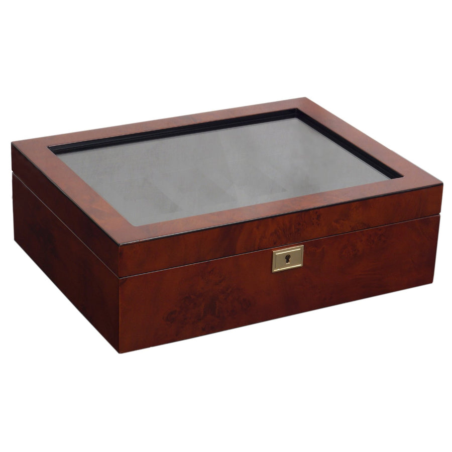 Wolf Savoy 10 Piece Watch Box Burlwood | The Jewellery Boutique Australia