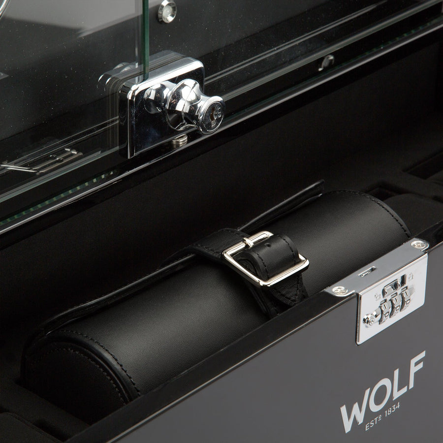 Wolf Regent 12P Cabinet Winder Black /Black B | The Jewellery Boutique Australia