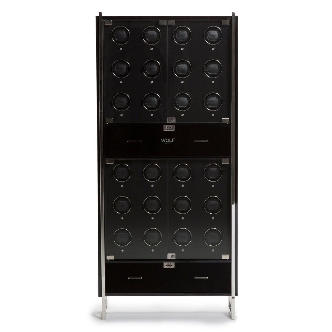 Wolf Regent 24P Cabinet Winder Black /Black B | The Jewellery Boutique Australia