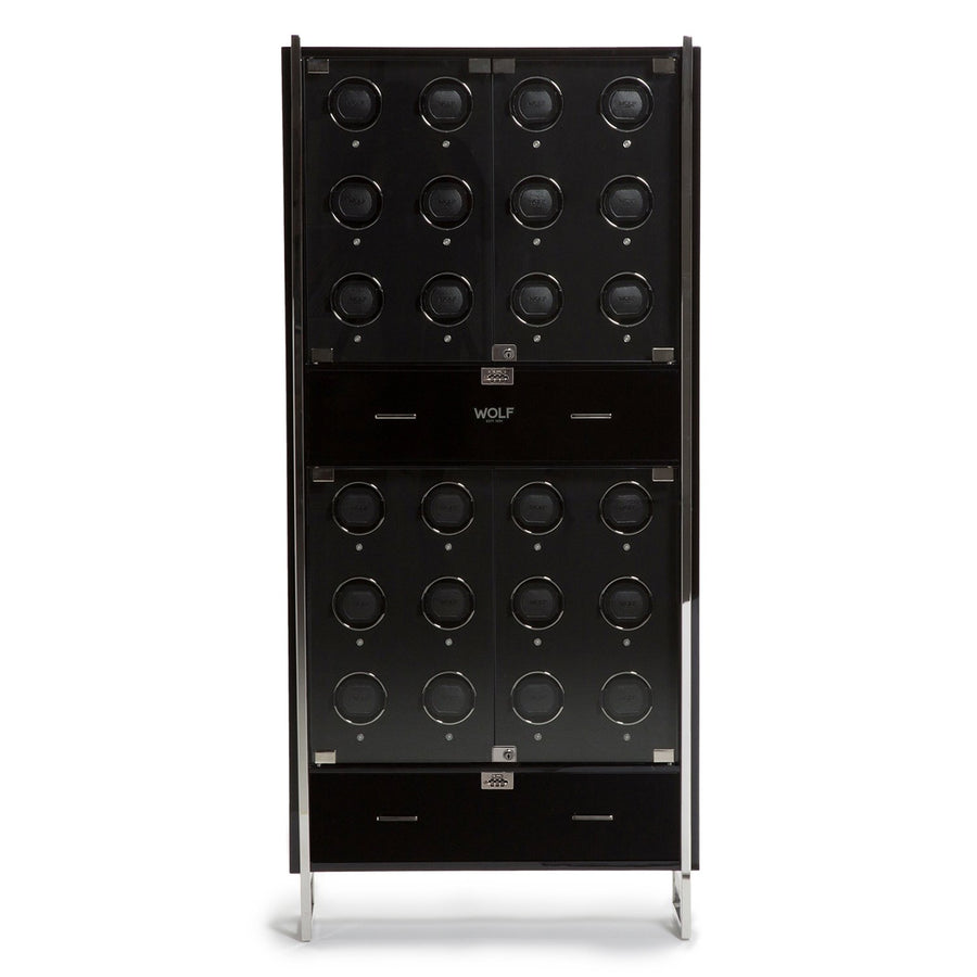 Wolf Regent 24P Cabinet Winder Black /Black B | The Jewellery Boutique Australia