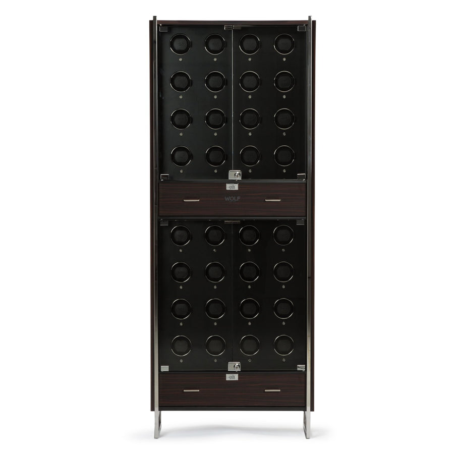 Wolf Regent 32P Cabinet Winder Zebra /Black B | The Jewellery Boutique Australia