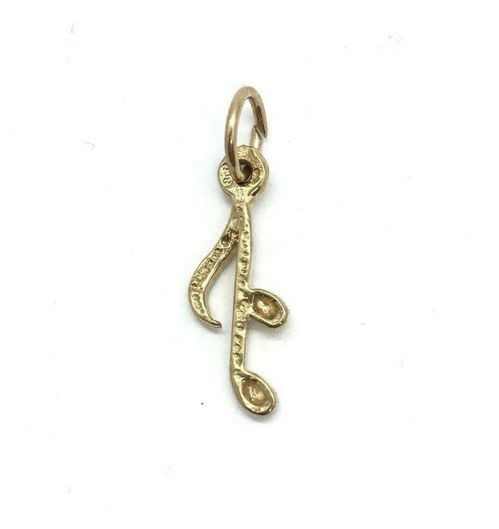 375 9ct Yellow Gold Music Note Crotchet Quaver Charm - Lyncris Jewellers