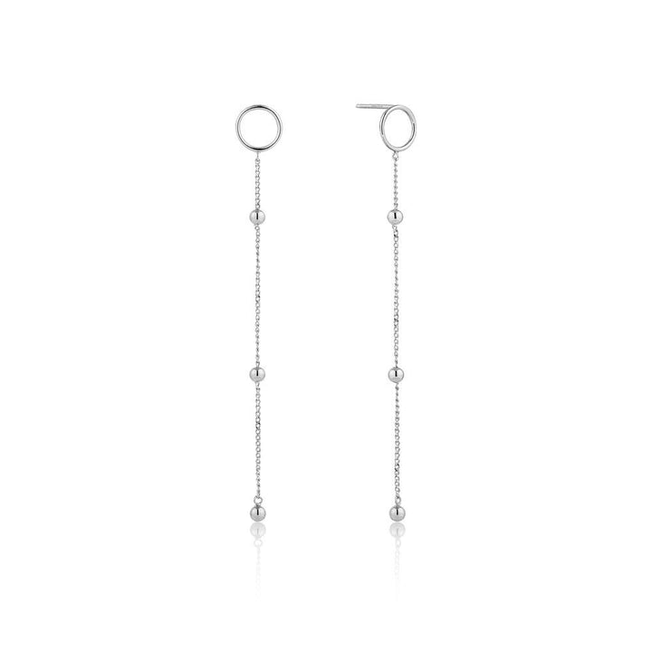 Ania Haie Modern Beaded Drop Earrings - Silver