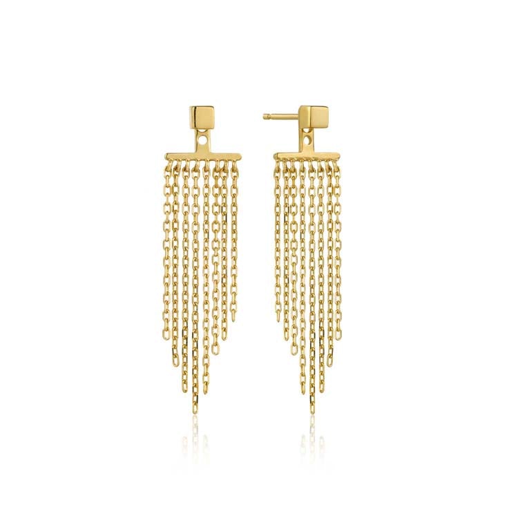 Ania Haie Fringe Fall Ear Jackets - Gold