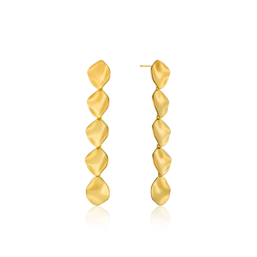 Ania Haie Crush Multiple Discs Rop Earrings - Gold