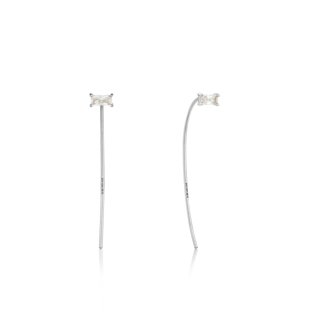 Ania Haie Glow Solid Drop Earrings - Silver