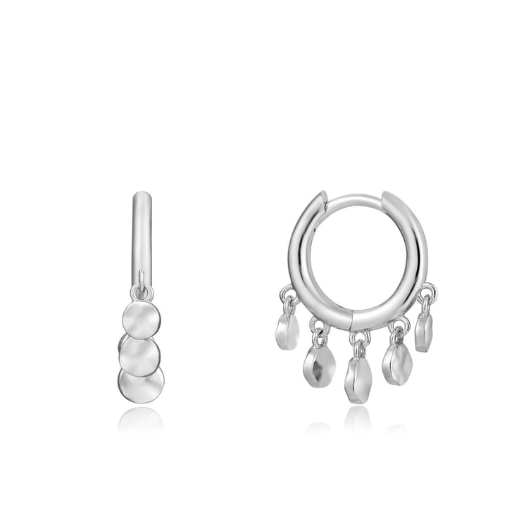 Ania Haie Mini Disc Huggie Hoops - Silver