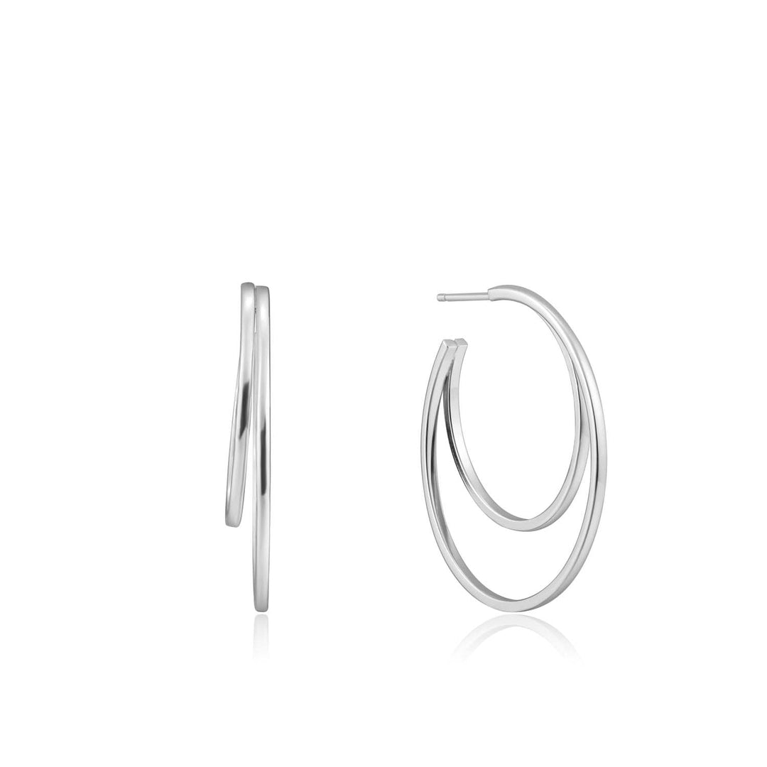 Ania Haie Crescent Hoop Earrings  - Silver