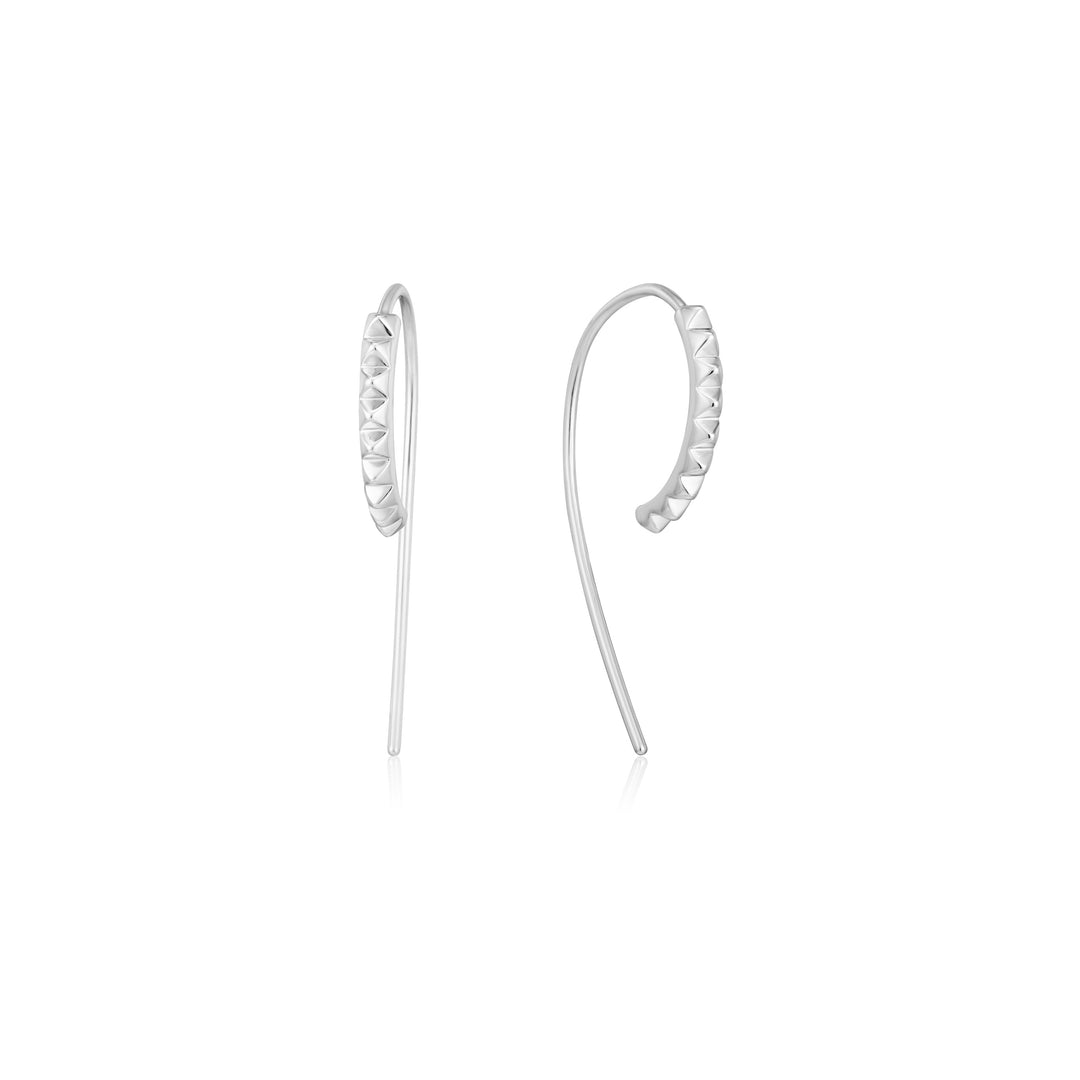 Ania Haie Silver Spike Solid Drop Earrings