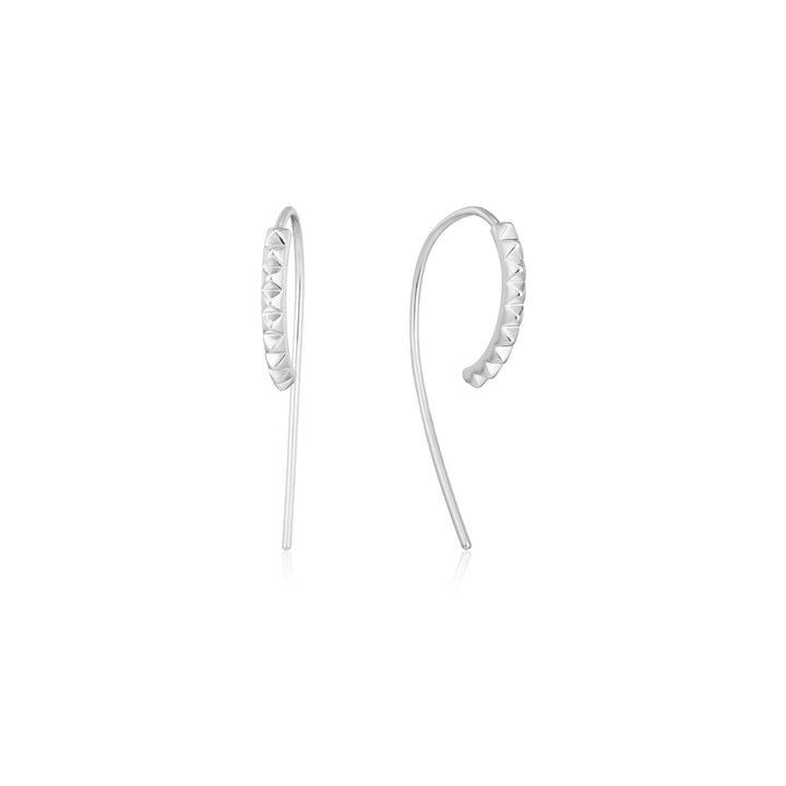 Ania Haie Silver Spike Solid Drop Earrings