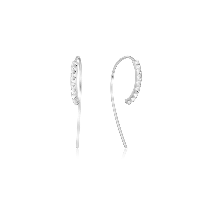 Ania Haie Silver Spike Solid Drop Earrings