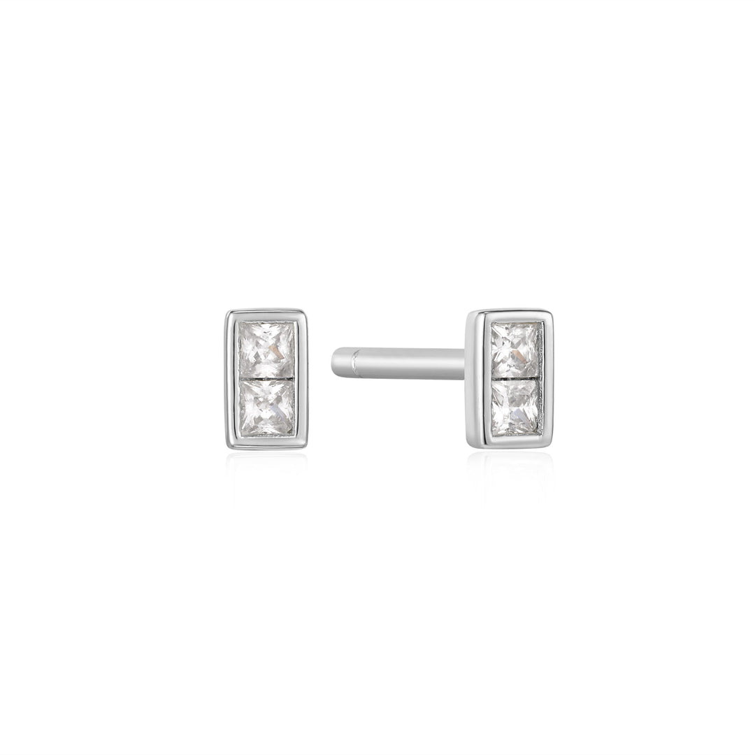 Silver Glam Mini Stud Earrings