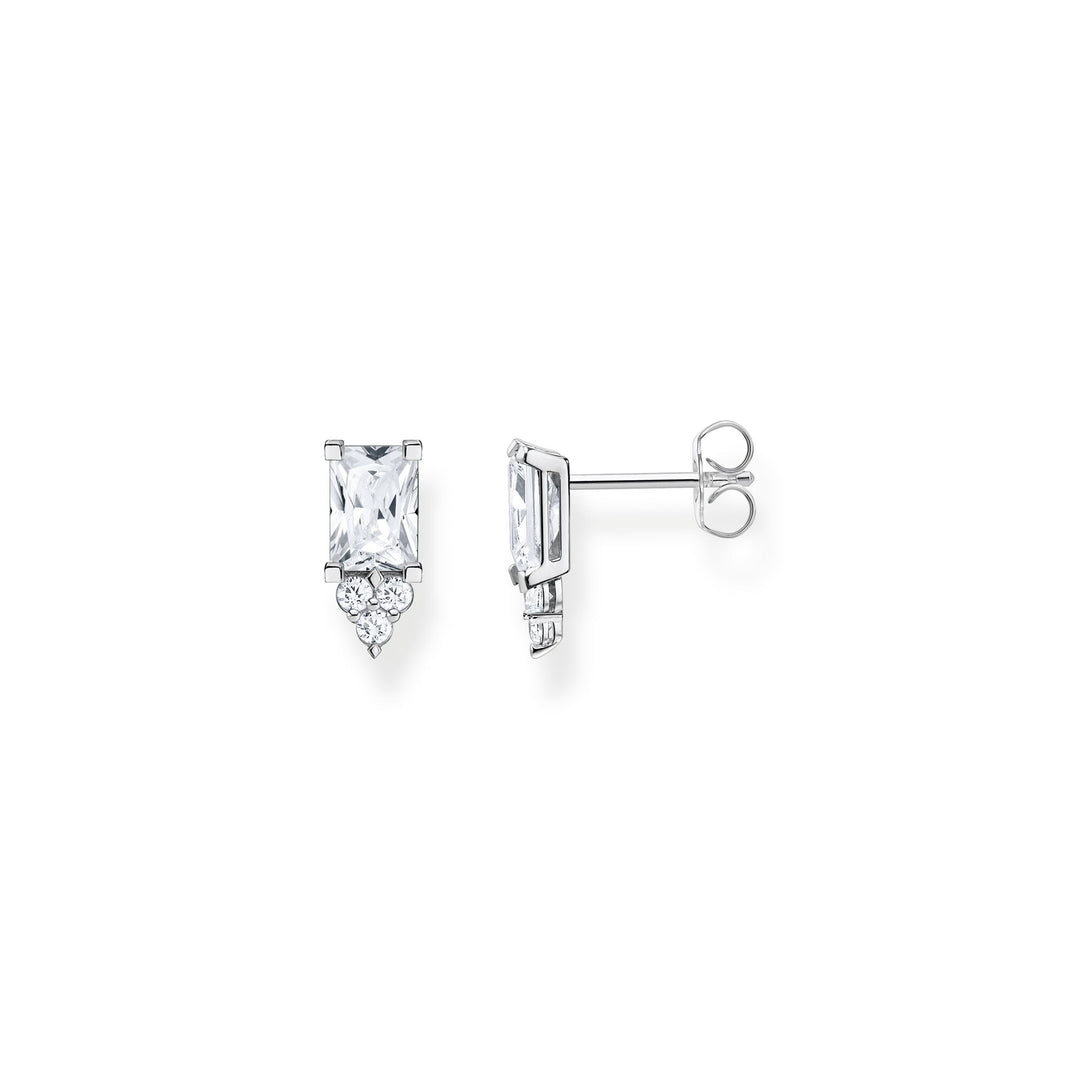 Thomas Sabo Ear studs white stone silver