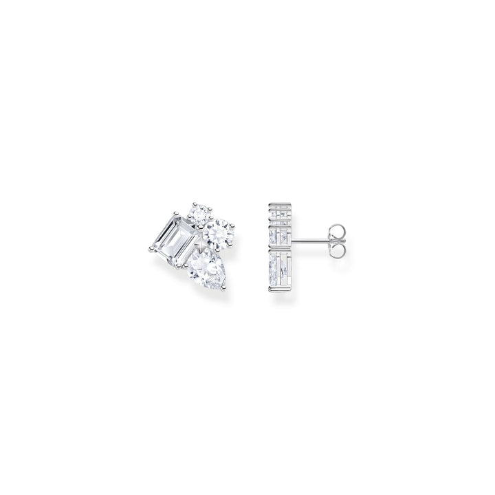 THOMAS SABO Heritage Glam Ear Studs with White Zirconia Stones