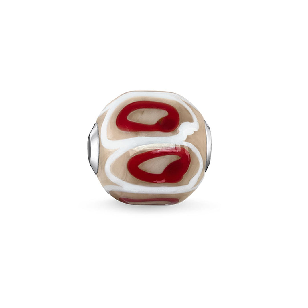 Thomas Sabo Karma Bead "Glass Bead Red, Beige, White"