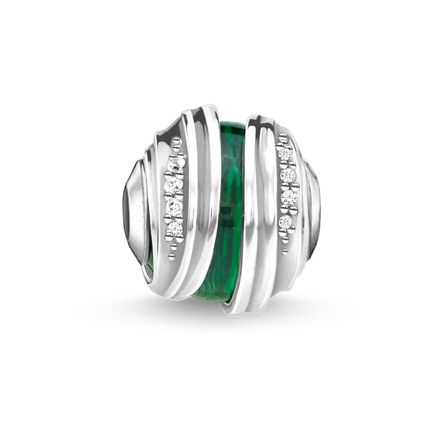 Thomas Sabo Bead Leaves Malachite Silver