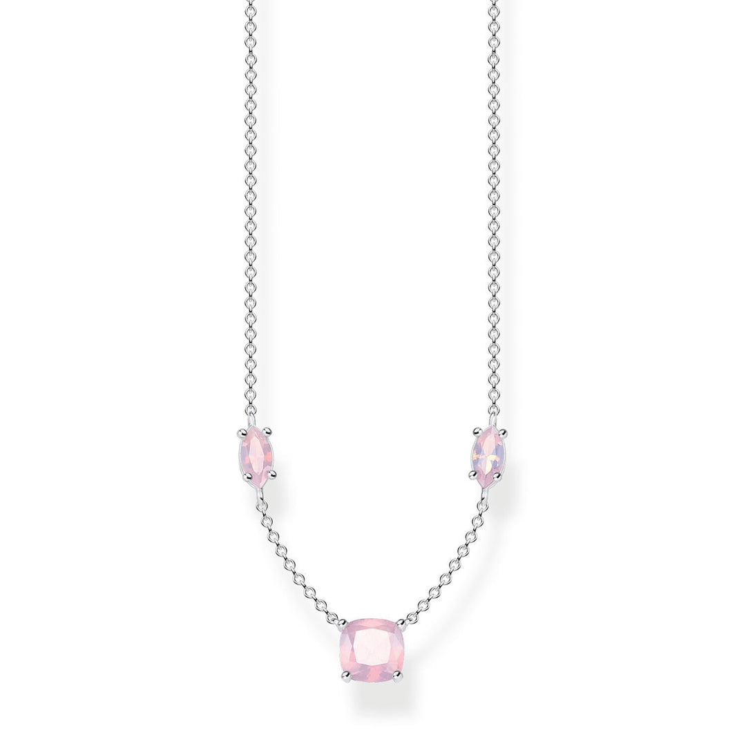 Thomas Sabo Necklace Shimmering Pink Opal Colour Effect