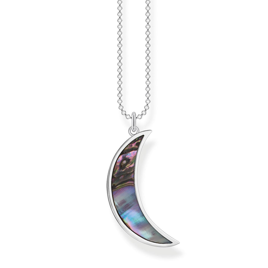 Thomas Sabo Necklace Crescent Moon Abalone Mother-of-pearl Silver | The Jewellery Boutique