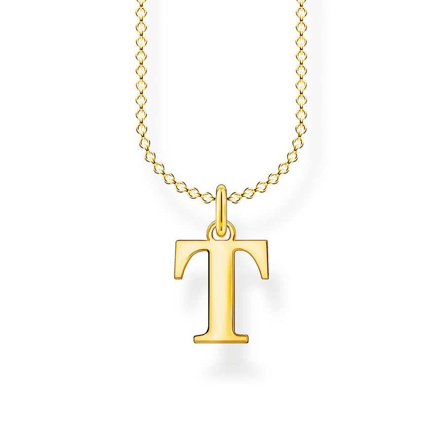 Thomas Sabo Necklace Letter T Gold | The Jewellery Boutique