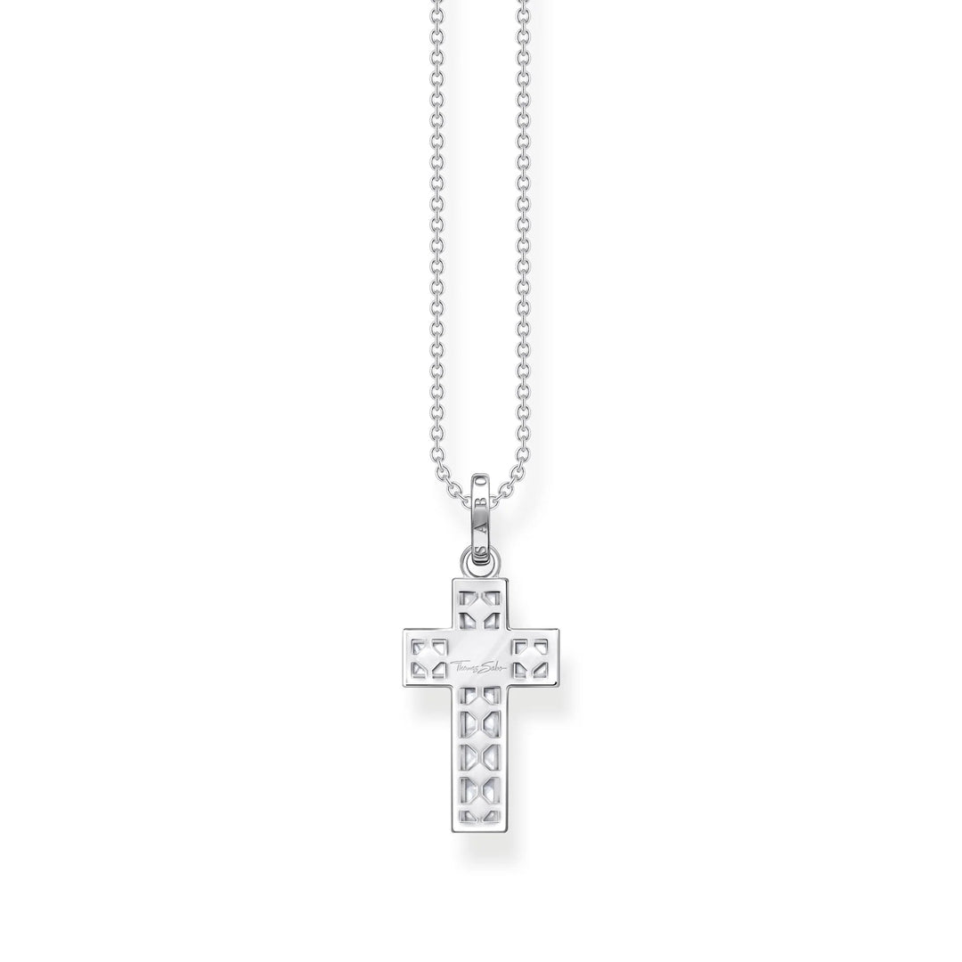 THOMAS SABO Heritage Cross White Stones Necklace