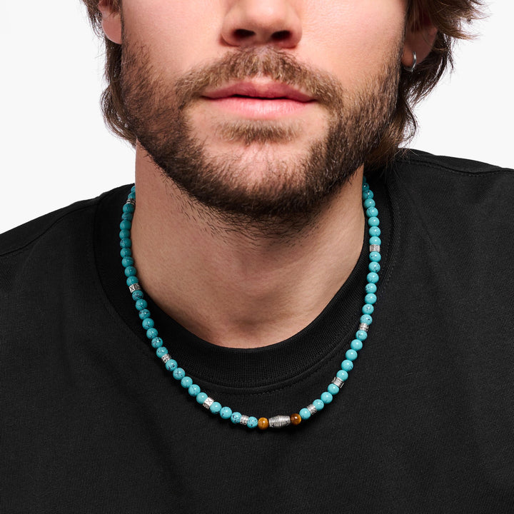 THOMAS SABO Rebel Turquoise Bead Necklace