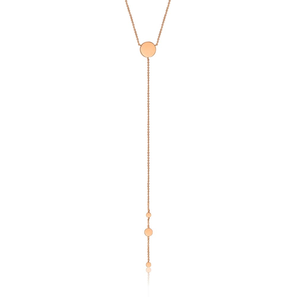 Ania Haie Geometry Y Necklace - Rose Gold