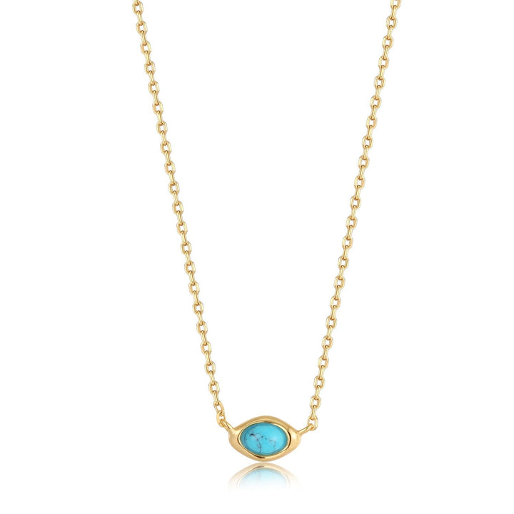 Ania Haie Gold Turquoise Wave Necklace