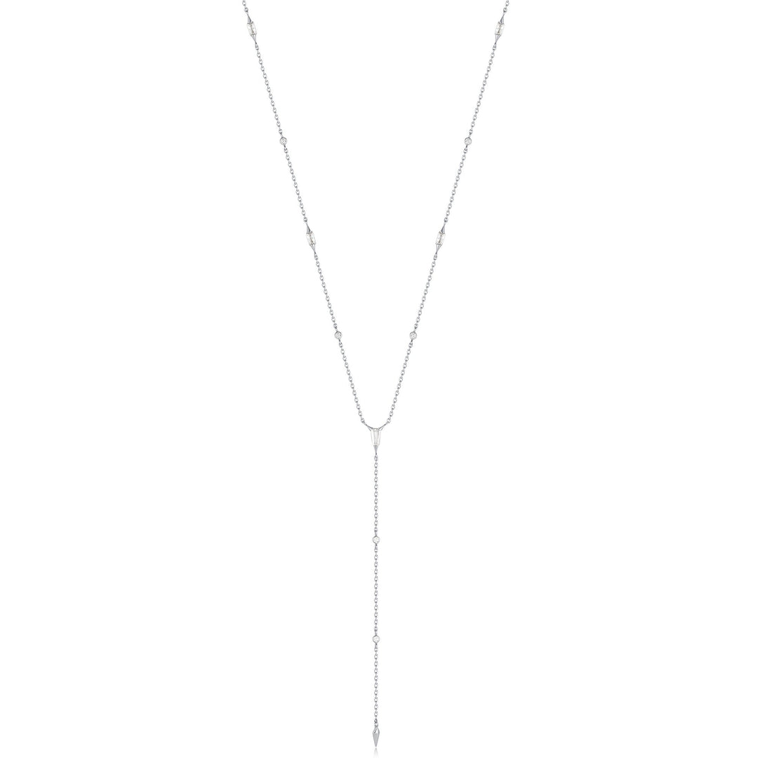 Ania Haie Silver Sparkle Point Y Necklace