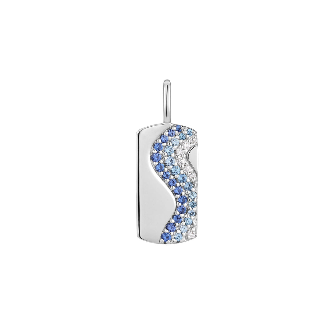 Ania Haie Silver Wave Blue Sparkle Charm